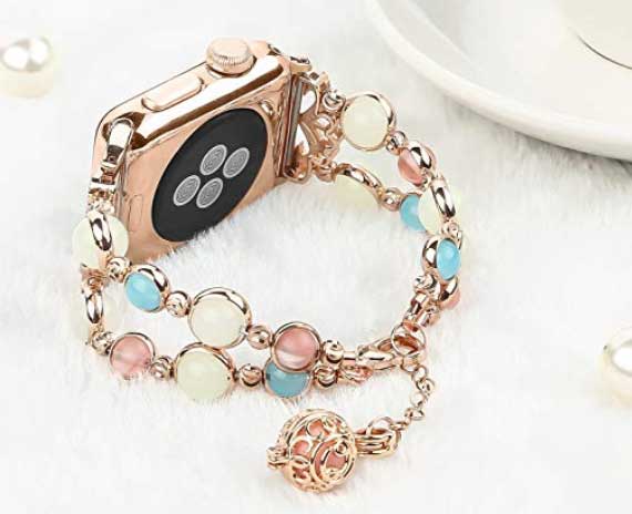 Leuchtendes Perlenarmband für Apple Watch
