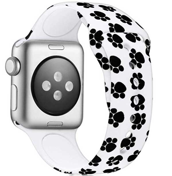Katzenpfotenabdruck auf weichem Silikon Apple Watch Band Watch