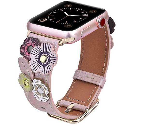 V-Moro Flower Lederbänder für Apple Watch