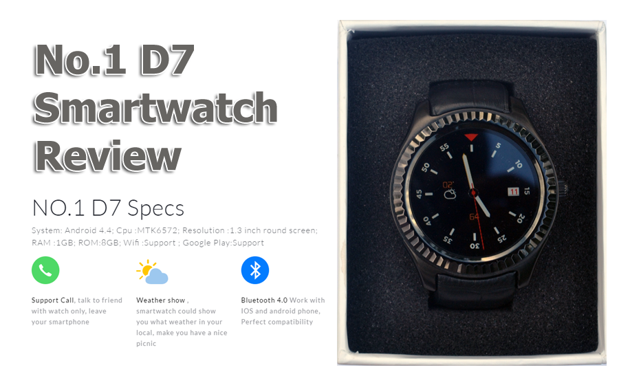 No.1 D7 Smartwatch Test – Ein klassischer Look für Android Smartwatch