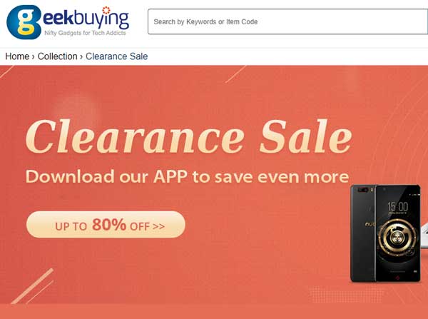 Ausverkauf bei Geekbuying.com beinhaltet Wearables