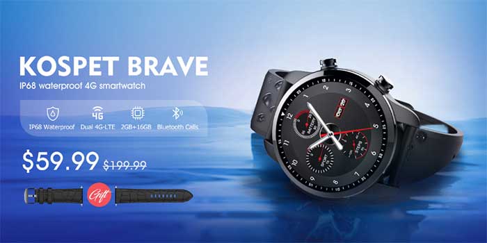 KOSPET BRAVE Smartwatch Frühjahrsangebot bei Banggood.com