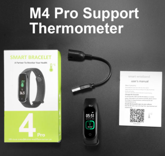 M4 Pro Smartband – Aufgerüstet mit Thermometerfunktion