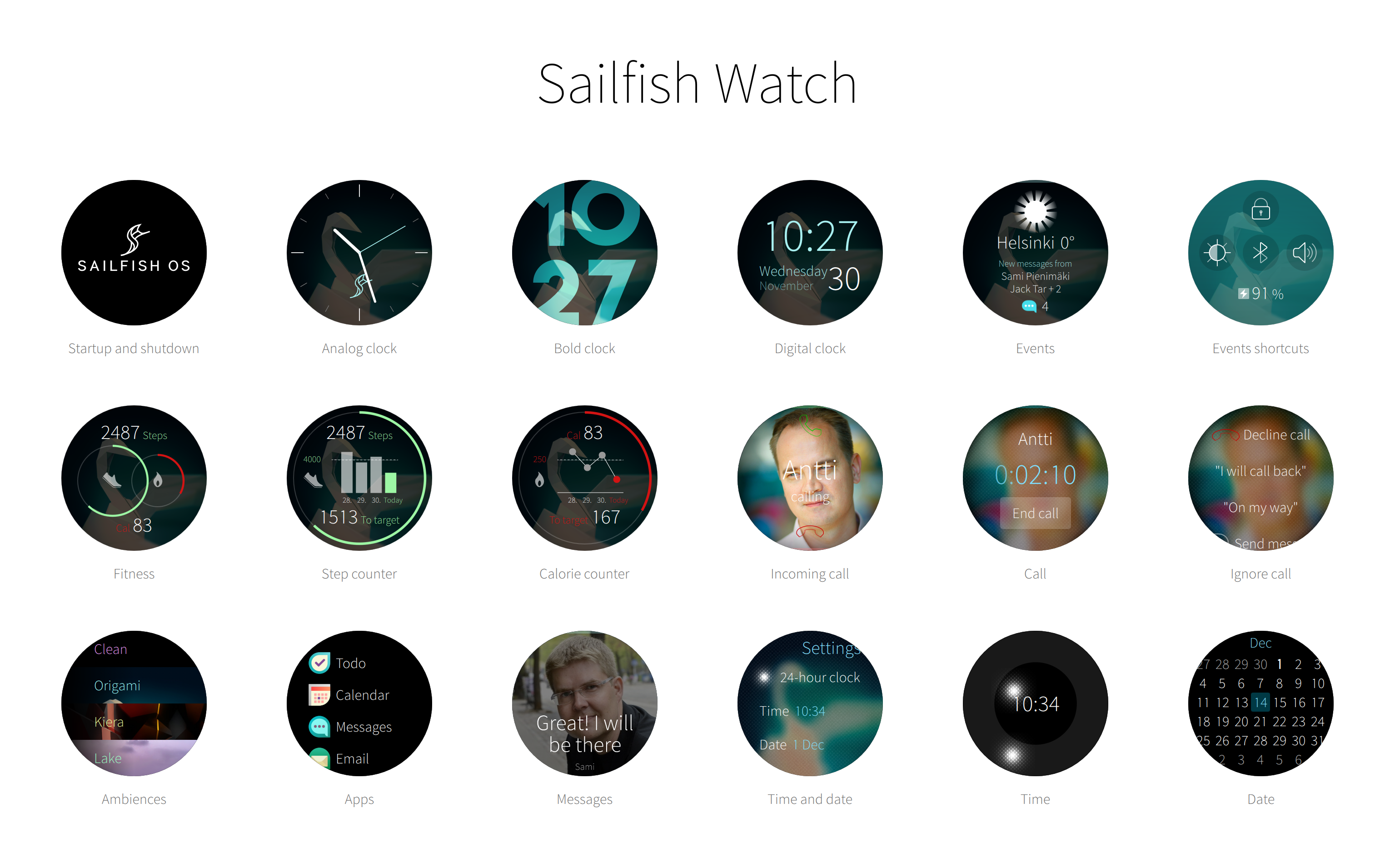 Sailfish Watch OS auf eine Android Smartwatch portiert