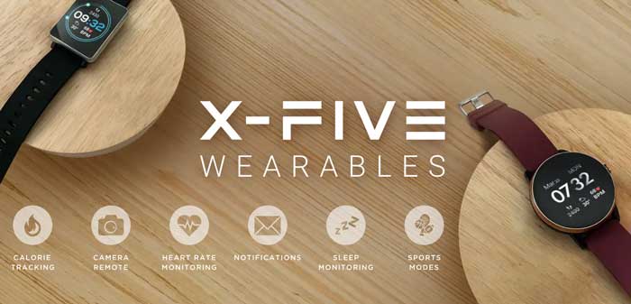 X-Five Smartwatch -Minimalistische Sport-Wearables