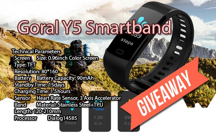 Young Series Smartband - Internationales Gewinnspiel von Goral Y5!