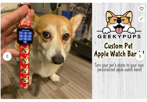 Benutzerdefiniertes Pet Art Portrait Apple Watch Armband
