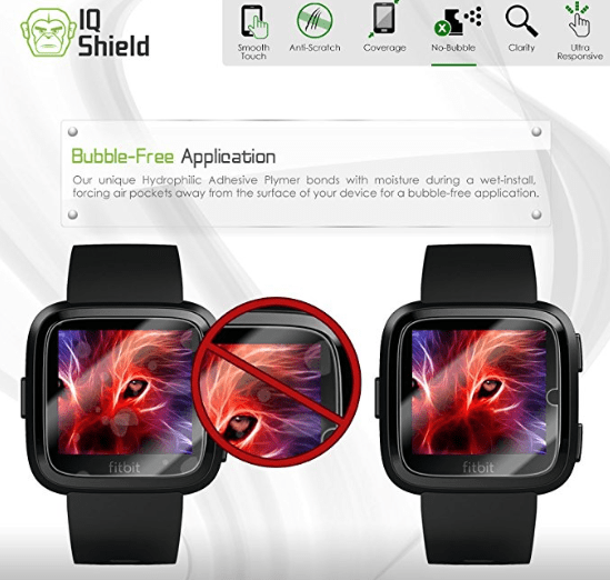 Bester Displayschutz für Fitbit Versa – Gehärtetes Glas/Folie