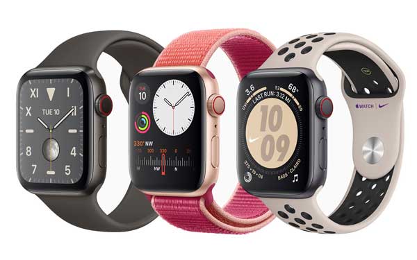 Apple Watch Series 5 mit Always-On-Display-Zifferblättern