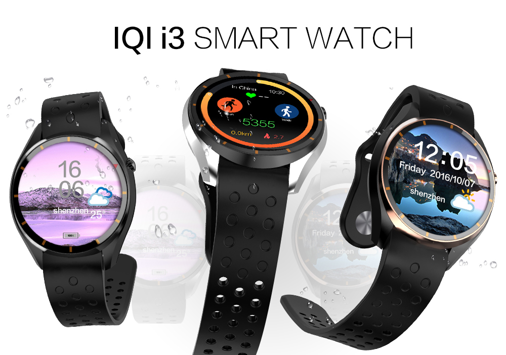 Dünne Android iQi i3 Smartwatch mit zahlreichen Features kommt bald im Oktober