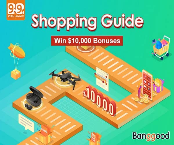 Nehmen Sie am Banggood-Angebot zum 13. Jubiläum teil! Bis zu 10.000 $ Boni