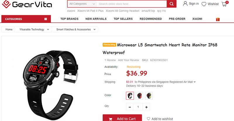 Microwear L5 Smartwatch – Gutscheincode